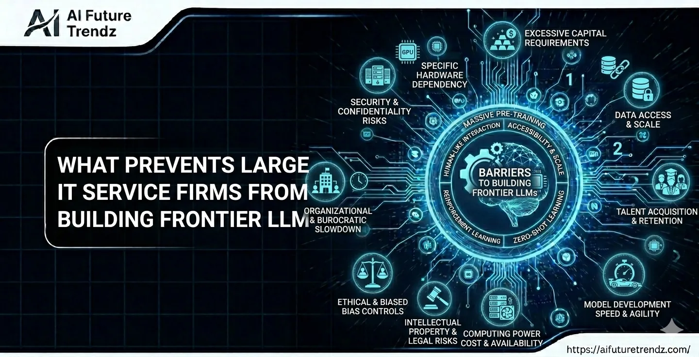 What Prevents Large IT Service Firms from Building Frontier LLMs